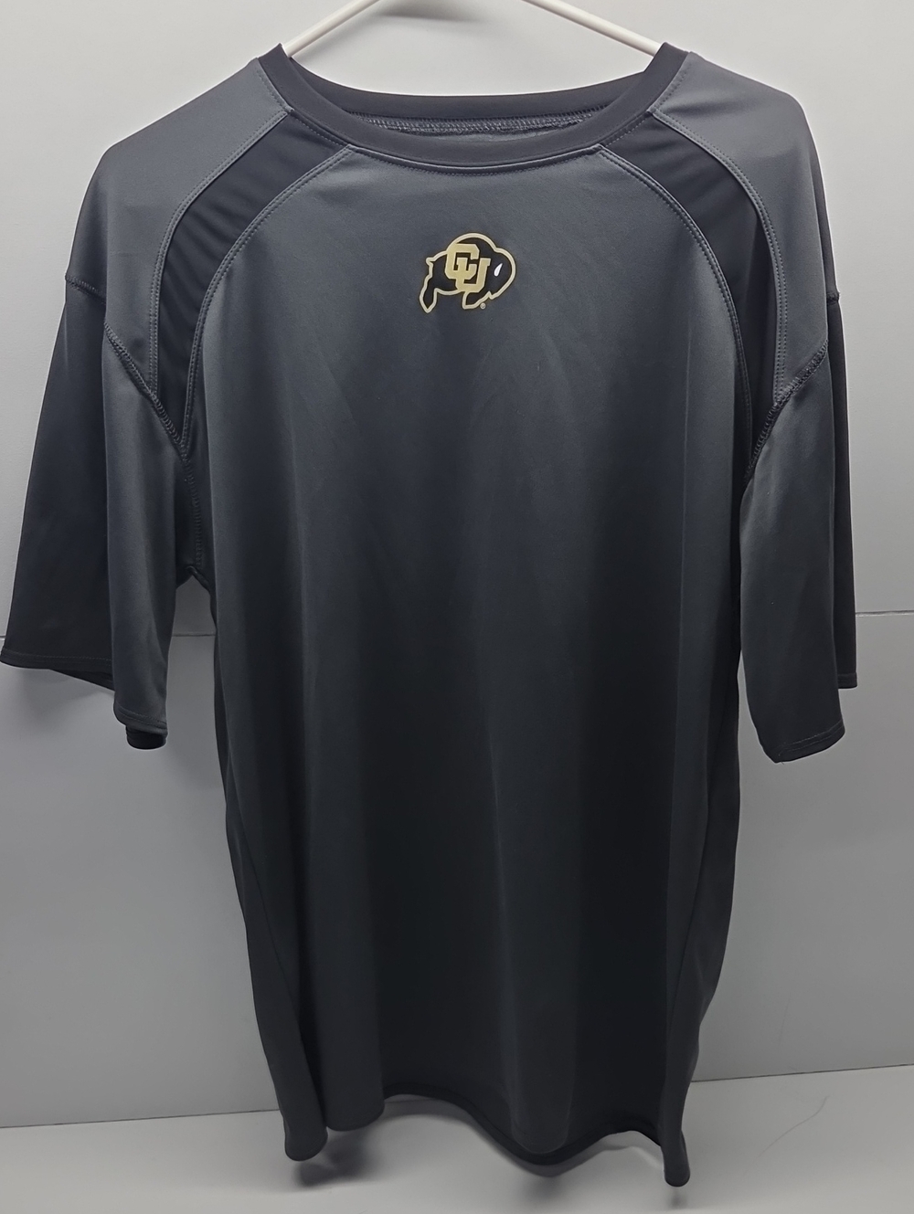 Men’s Short-Sleeve Performance Shirt - Gray/Black Colorado University